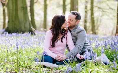 Spring Bluebell Engagement Shoot